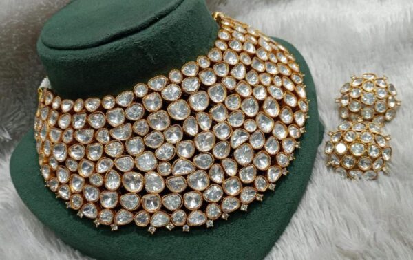 Isha Ambani inspired Doublet necklace with stud earrings - Image 2